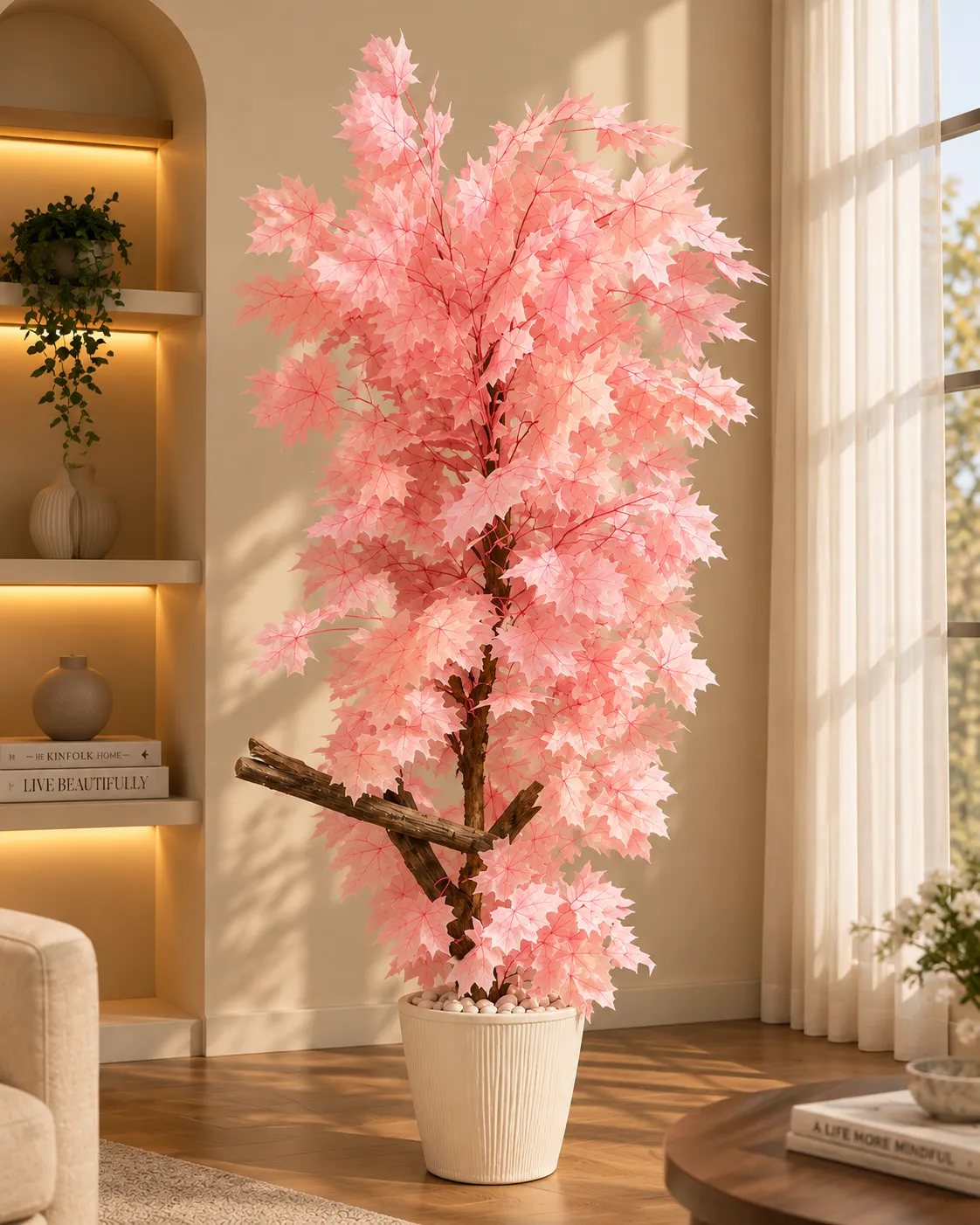 70 inch Pink Blossom Artificial Tree