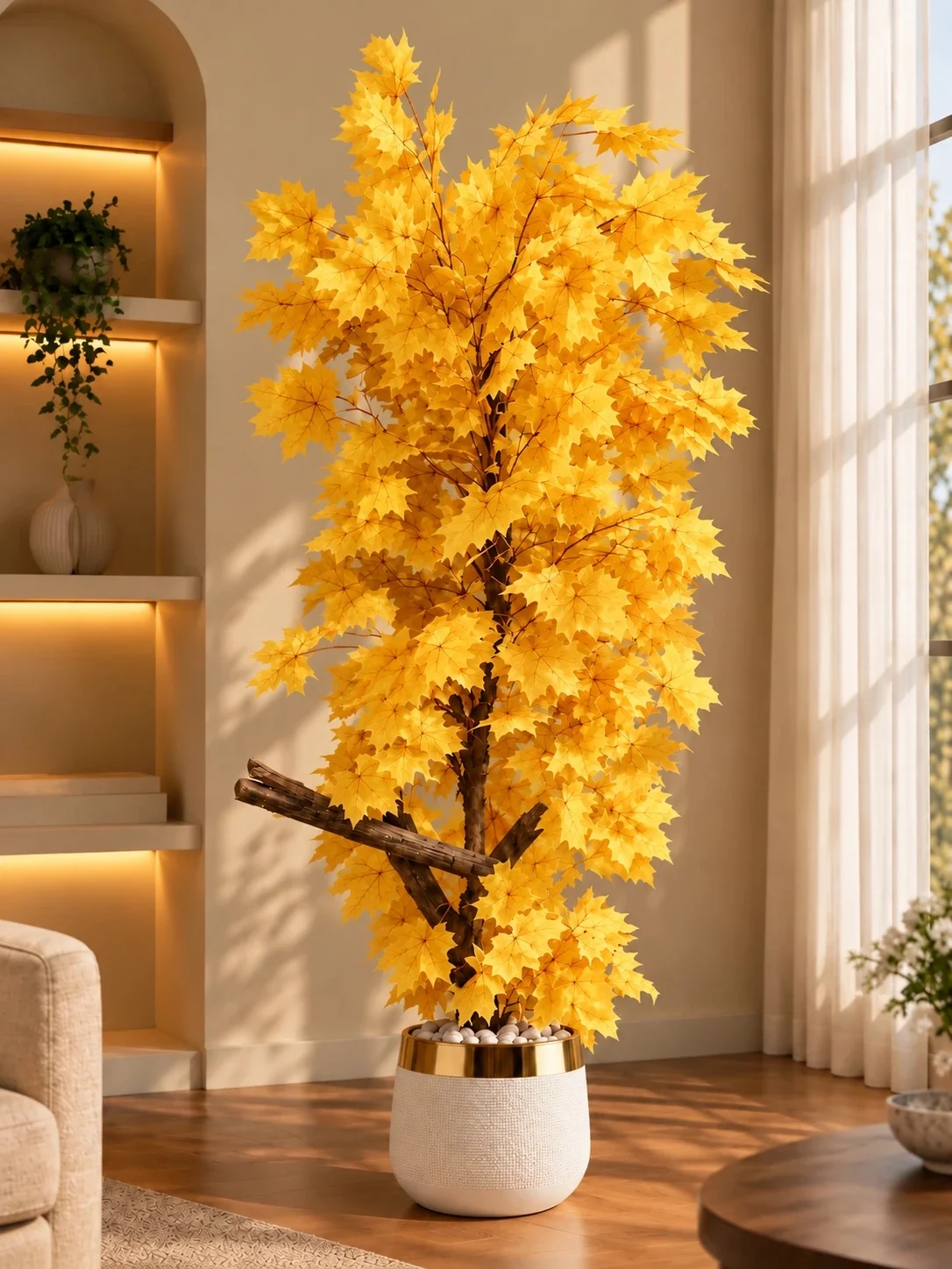 70 inch Yellow Blossom Artificial Tree