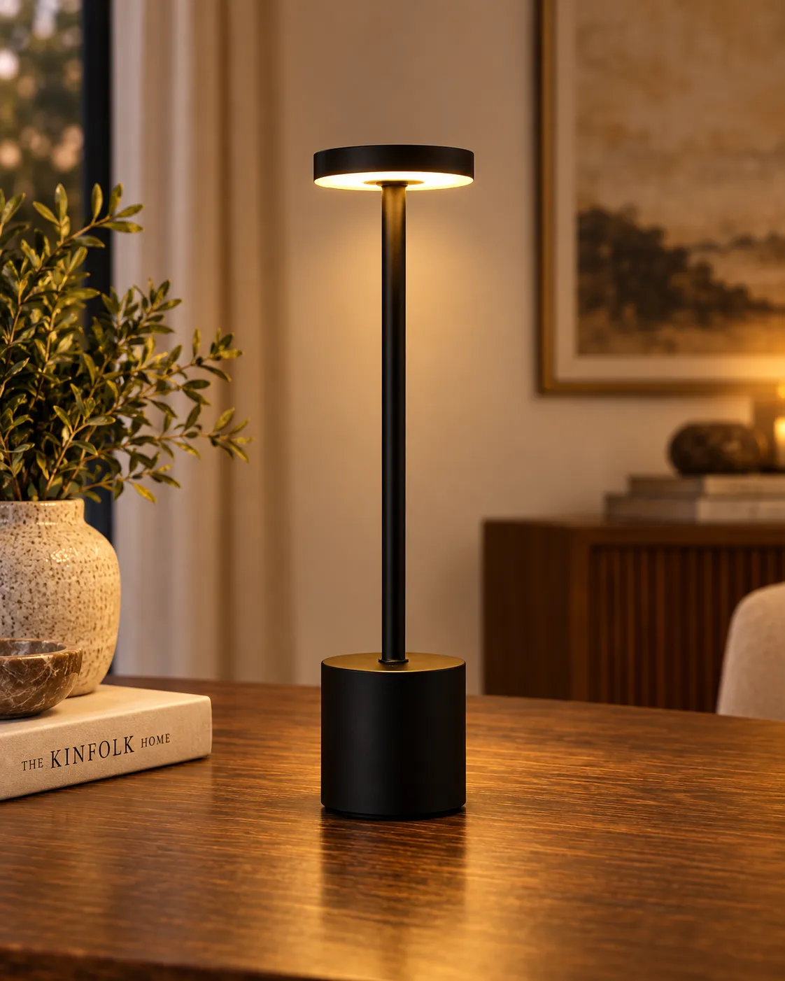 Aesthetic Touch Table Lamp in Black