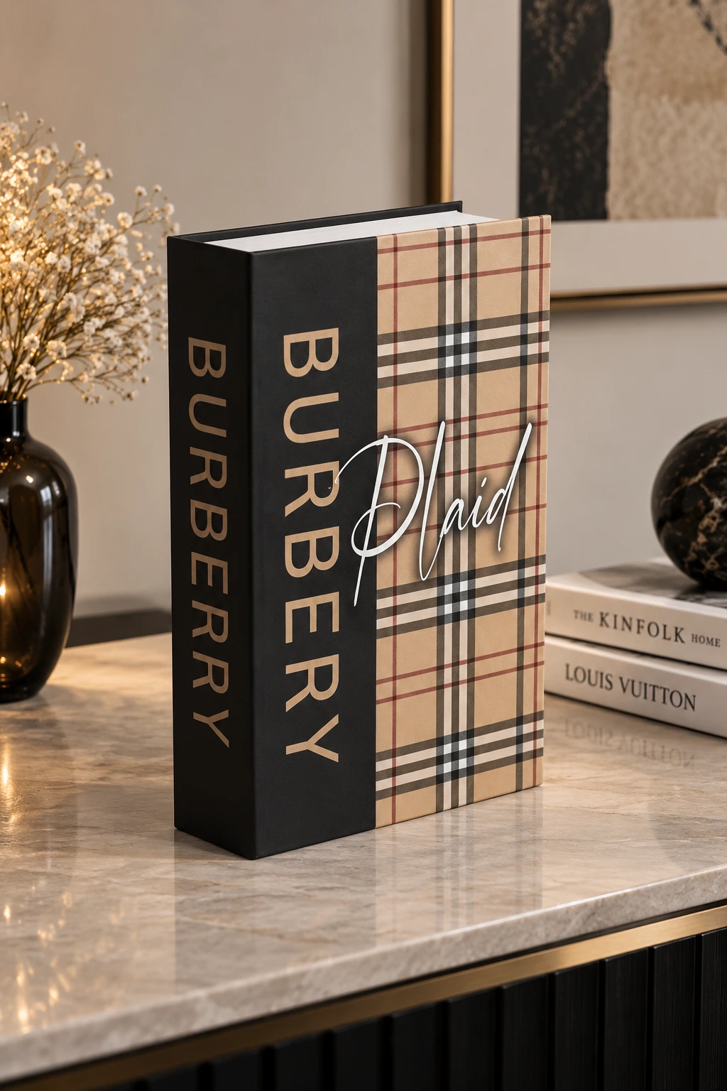 Checkered Decorative Coffee Table Book