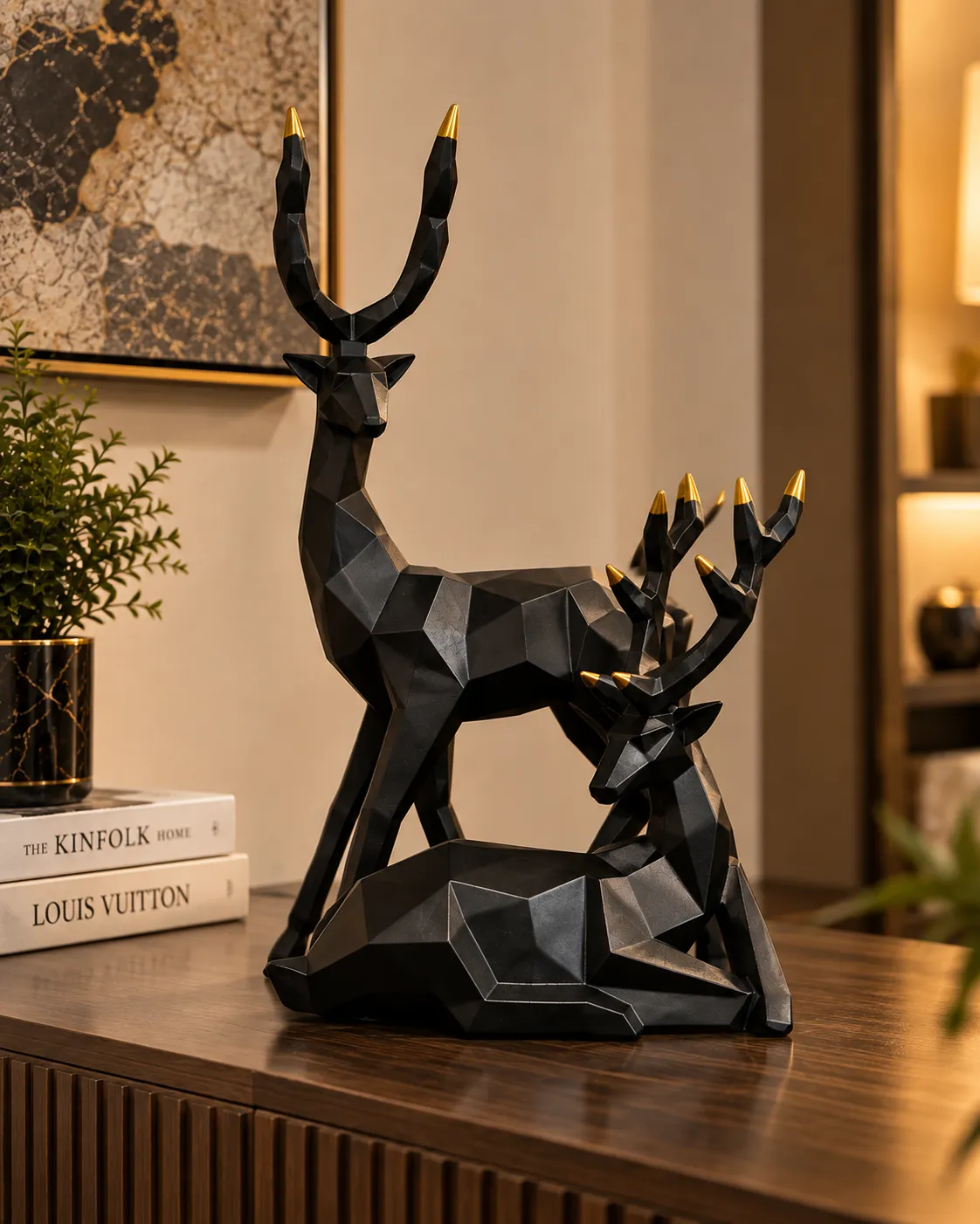 Decorative Sculptural Deer Figurine