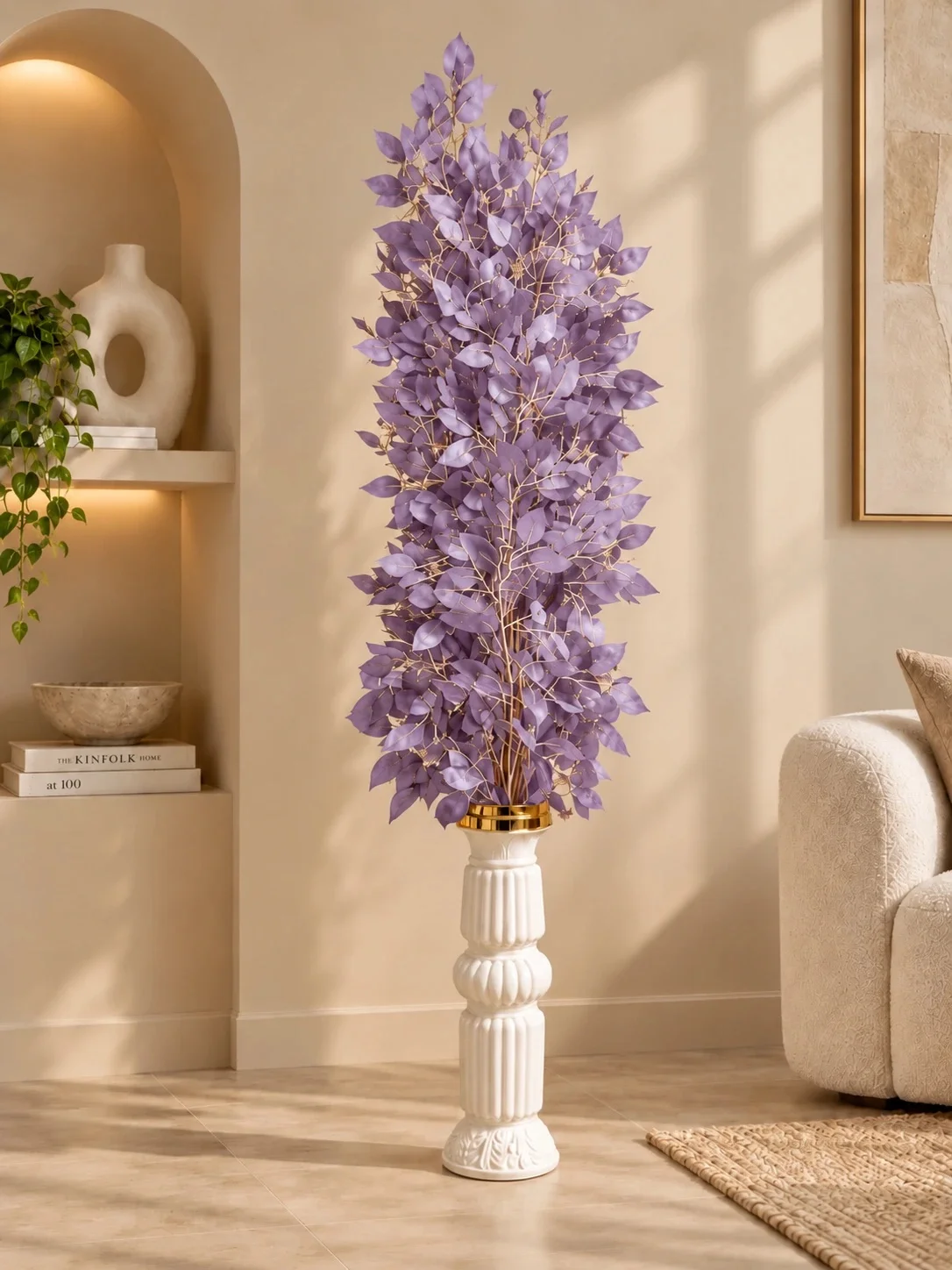 Light Purple Foliage Artificial Indoor Tree